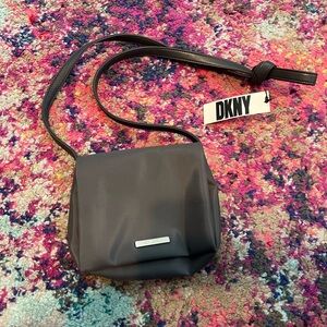 DKNY Sleek Charcoal Grey Mini Crossbody  Bag NWT